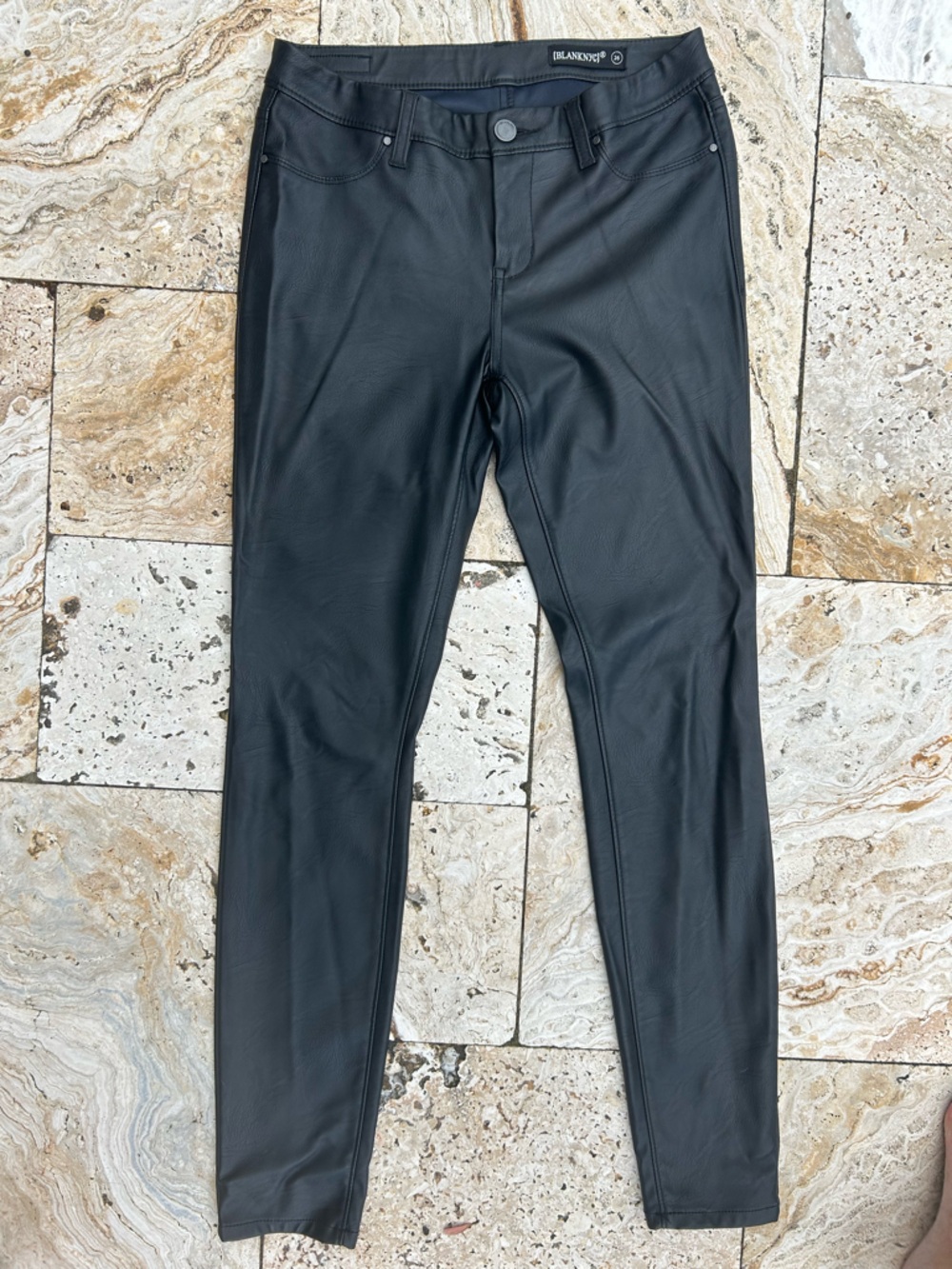 Black Faux Leather Skinny Pants